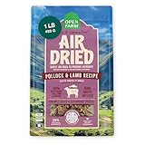 Open Farm, Air Dried Dog Food Infused with Bone Broth, Grain & Legume Free, Complete Meal or Food Topper, Pollock & Lamb Recipe, 1lb Bag