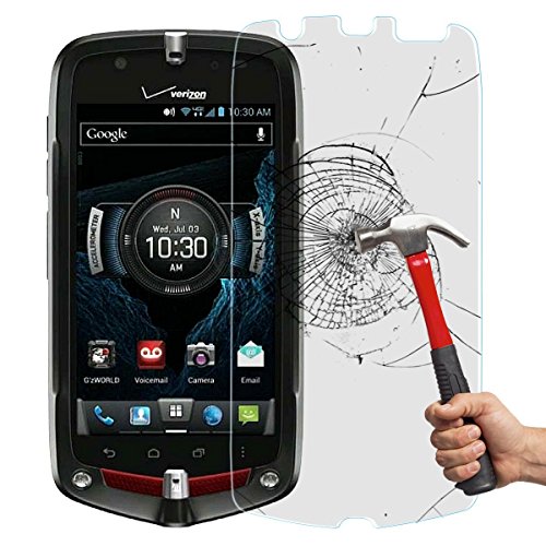 Gdluck Bubble Free Tempered Glass Screen Protector for Casio GzOne Commando C811 Verizon