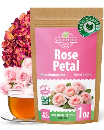 1 oz. Rose Petal Buds Herbal Tea (Rosa Damascena) - 28g Dried Rose Petals Herb Té De Rosa