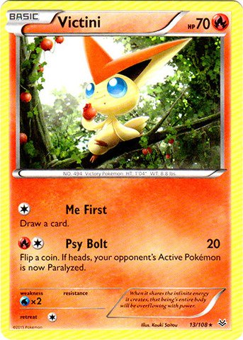 Pokemon - Victini (13/108) - XY Roaring Skies : Amazon.com.br