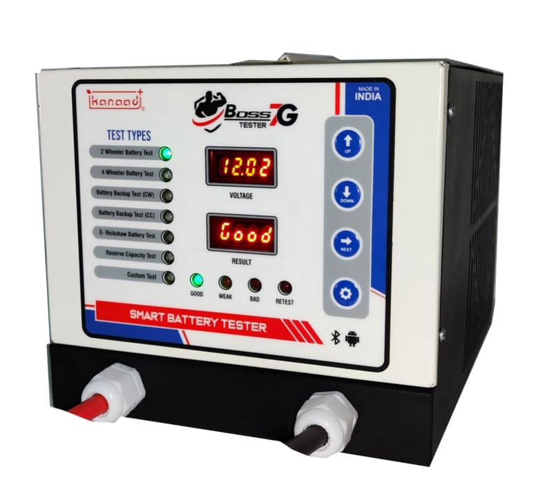 Boss Tester 7G with Bluetooth Printer for 2 Wheeler, 4 Wheeler, Battery Backup Test, E-Rickshaw Capacity Test, Reserve Capacity test | Blutooth Connectivity | Print Battery Test Report-image-12