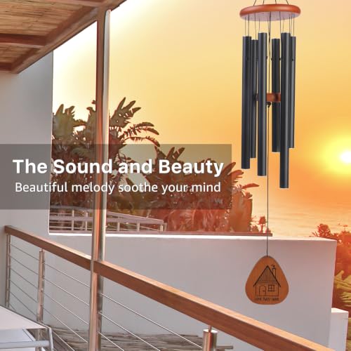 House Warming Gifts New Home, 32" Black Wind Chimes Housewarming Gifts - Image 5