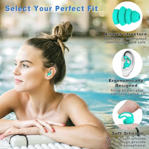 Bouchons d'oreille pour la natation réutilisables et totalement étanches - 2