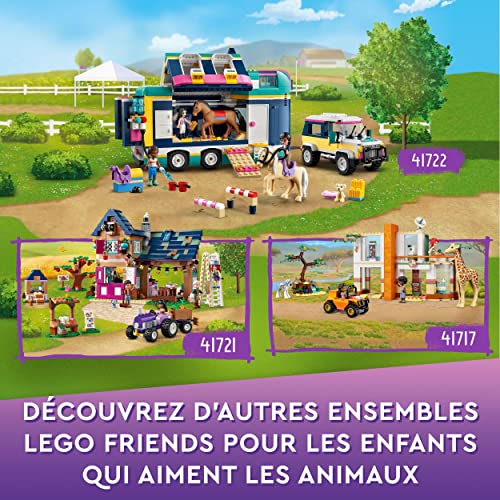 LEGO 41717 Friends Le Centre de Sauvetage de la Faune de Mia, Jouet d'animaux de Safari avec Figurines de Zèbre, de Girafe, et Comprend Mini-Poupées