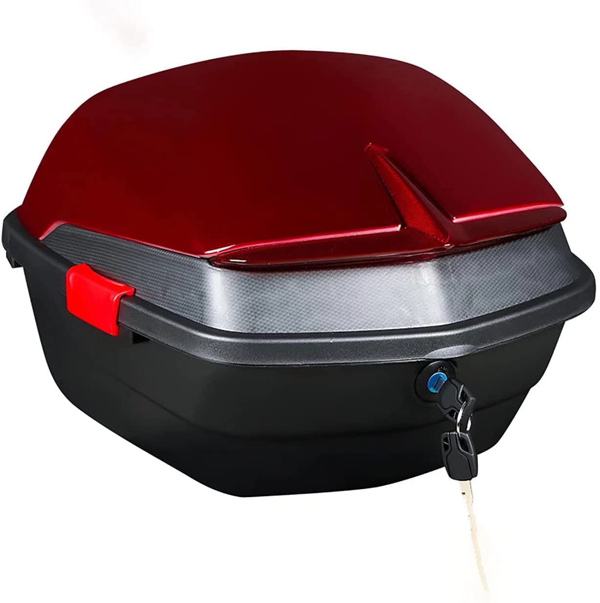 Maletero de motocicleta de gran capacidad con base universal para casco de scooter