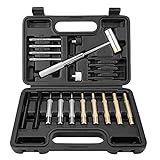XOOL 21-Pieces Gunsmith Punch Set and Hammer with Brass, Hollow, Steel, Plastic Punches, Brass Punch...