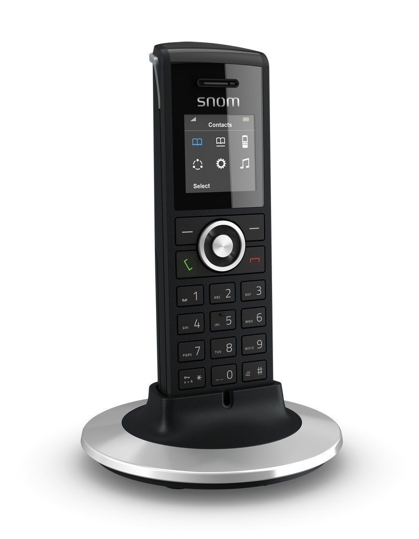 Snom M325 Singlecell IP-DECT-Paket, Schnurlos Set, DECT IP telefon + Basisstation (M300-Basisstation und M25-Mobilteilpaket, bis zu 20 Mobilteile, bis zu 5 parallele Anrufe), Schwarz, 00003955
