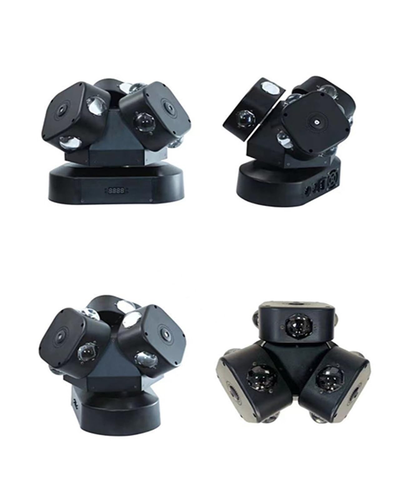 Światła sceniczne LED, 12X10W 3 głowice bezstopniowo obracające się ruchome światło głowy z oświetleniem RGG dla DJ-a, dyskoteki, sceny, wesel, muzyki, imprezy, baru na wesele