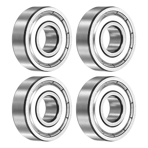 Image of sourcing map 4Pcs 6000ZZ Deep Groove Ball Bearings, 10x26x8 mm High Speed Double Metal Shielded Bearing Pre-Lubricated and Stable for Industrial Machinery Repairs 3D Project