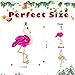 GROWTHMAGIC Pink Flamingo Christmas Ornaments - Metal Ornaments for Christmas Tree Decorations - Gifts for Women, Mom, Girls