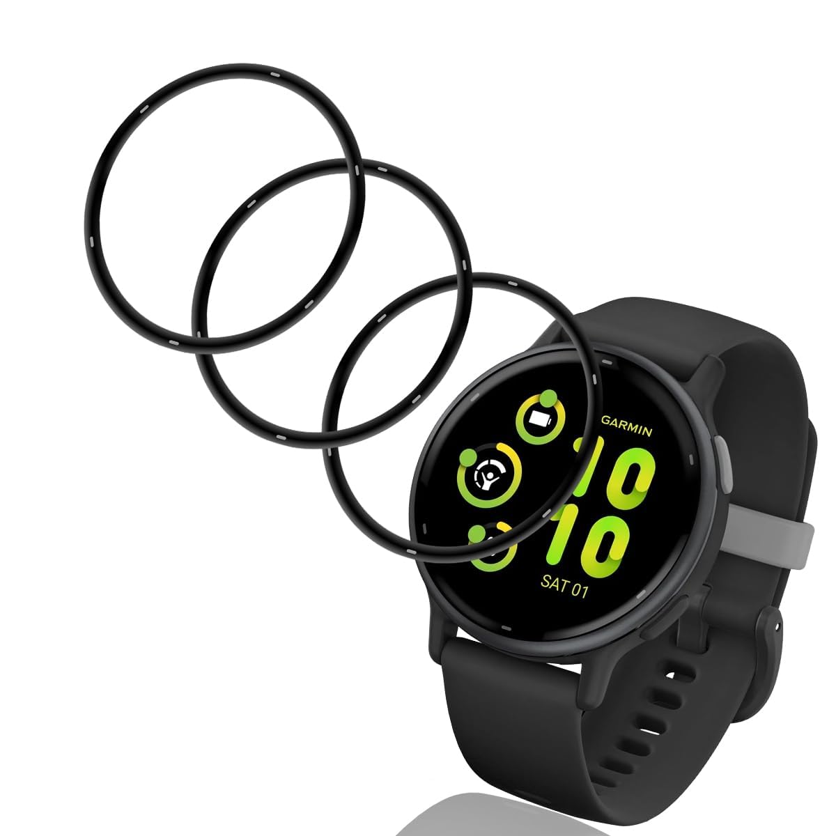 【3枚セット】用 GARMIN(ガーミン)vivoactive 5 フィルム ガラスフィルム PET複合材 炭素繊維 用 Garmin vivoactive 5 液晶保護フィルム カバー キズ防止 耐衝撃 飛散防止 24時間自動修復技術 全面保護 3D曲面 高透過率 高感度タッチ 気泡ゼロ 自動吸着 貼り付け簡単 用 ガーミンvivoactive5 フィルム