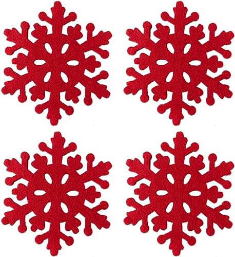 4 Stück Weihnachtsuntersetzer filz Untersetzer Platzset...
