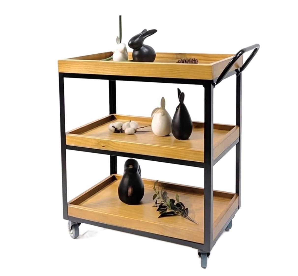 Carrello Portaoggetti Carrello Per Auto Da Pranzo A 2 Livelli Hotel Business Restaurant Mobile Per La Consegna Di Torte Portaoggetti Cucina In Ferro E Legno per Cucina Bagno