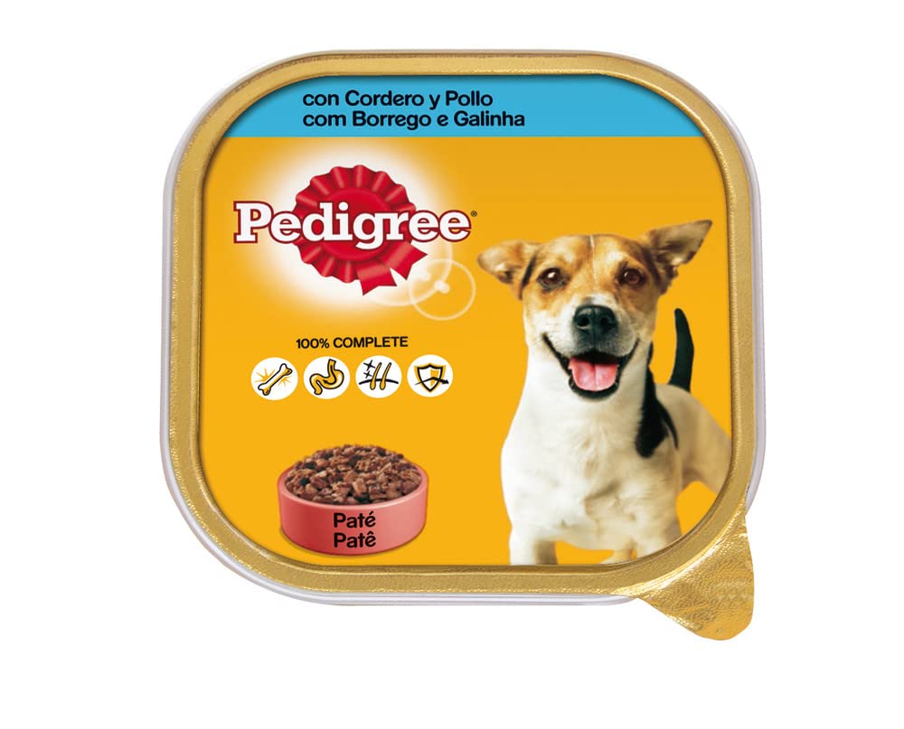 Pedigree Rodowód Mokra karma dla psów, Smak jagnięcina i kurczak w pasztecie (opakowanie 20 Tarrinas x 300g)