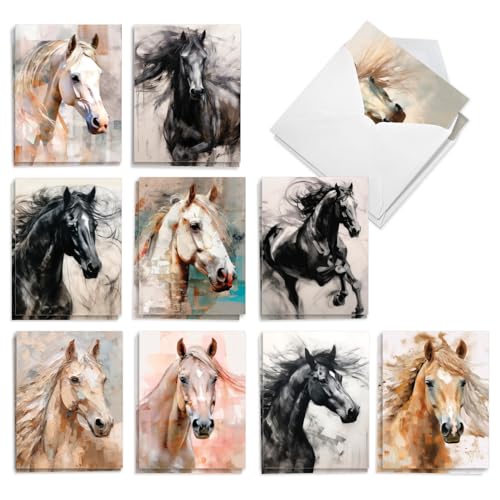 Notes vierges assorties pour vos messages quotidiens Dreamer Horses