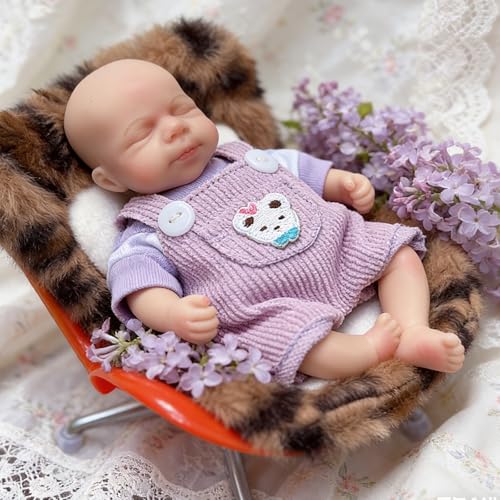 Muñeca de silicona realista 15 cm para niños miniatura 2