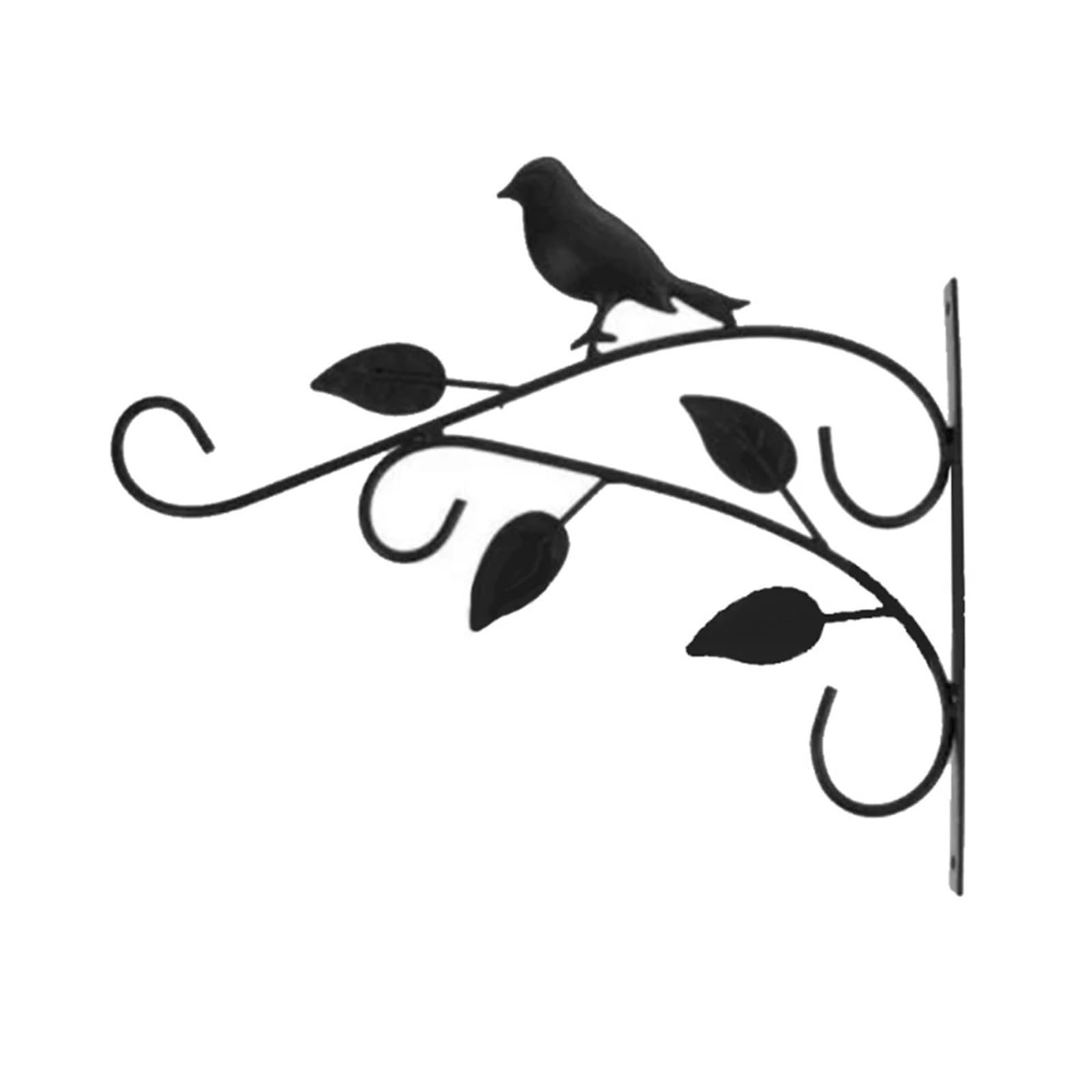 HUWOYG 2 Pcs Metal Plant Hanger Wall Mounted Decorative Hook Hooks for Flower Basket Bird Feeder Wind Chime Lanterns for Plants(Black C)