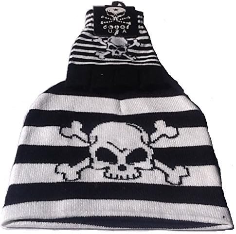 Crossbones Beanie/gloves Set : Clothing 