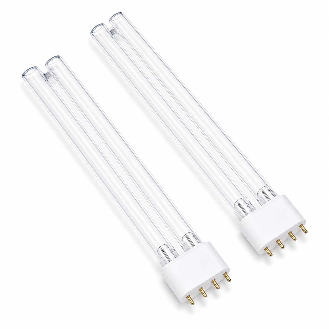 Pluvikon 2 Pack 2G11 4 Pin 36W UVC Replacement Bulbs, PLL UV Steriliser Lamp, High Purity Quartz Germicidal Replacement Lamp 410mm for Compatible Pond Filter Water Treatment Air Steriliser Equipment