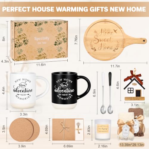 YHRJWN 13 Pcs House Warming Gifts New Home, Housewarming Gifts New Home, Closing Tokens for House Buyers, House Warming Gift for Women Men Friends, Housewarming Gift Box - Image 5