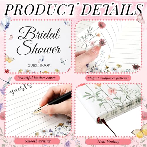 Image of Patelai Bridal Shower Guest Book Decorations Guest Book Sign Alternative Signature Bridal Shower Gifts for Wedding Bachelorette Party with Pen