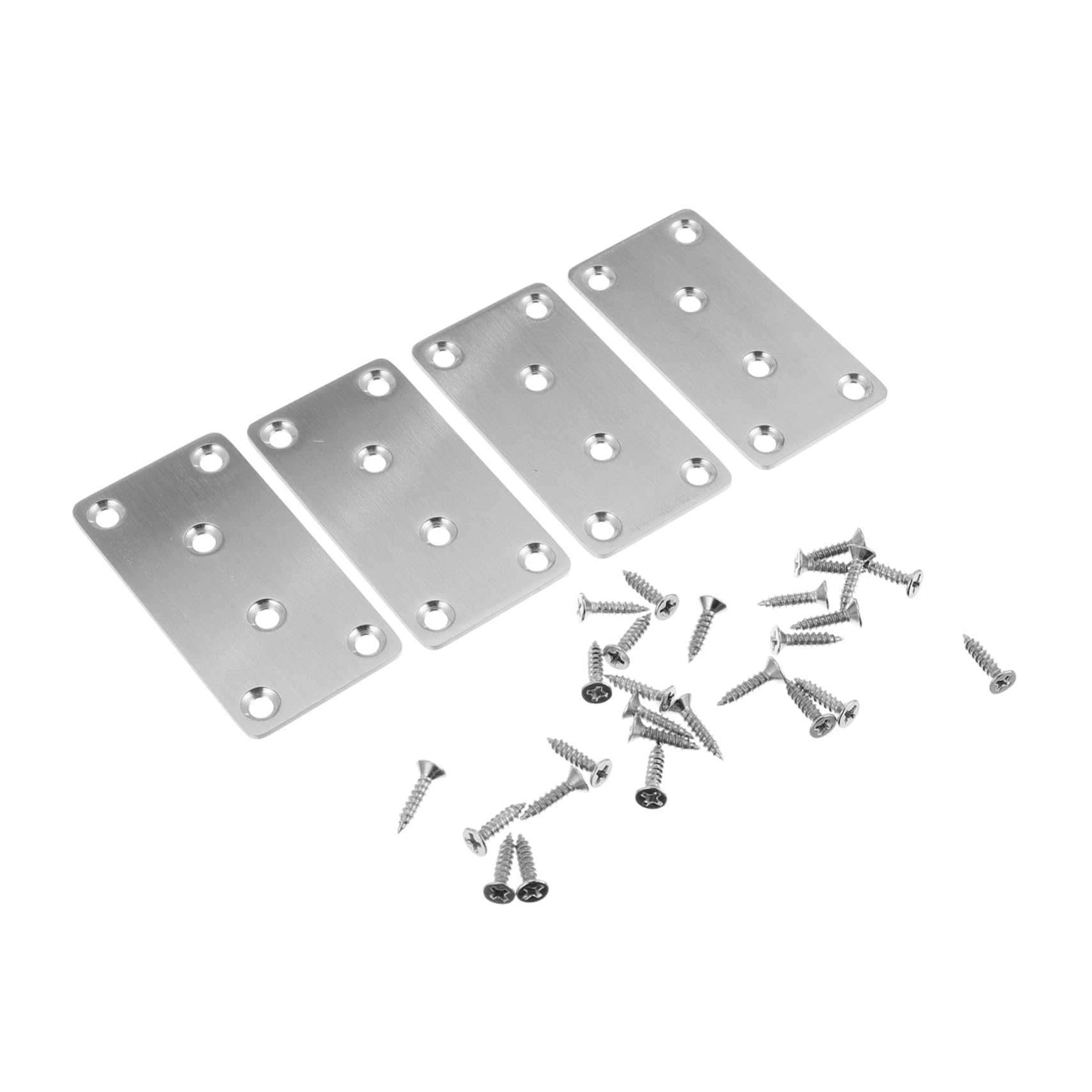 CIYODO Stainless Steel Angle Iron 4pcs Corner Bracket Counter Bore Design Fixing Screws for Furniture Repair