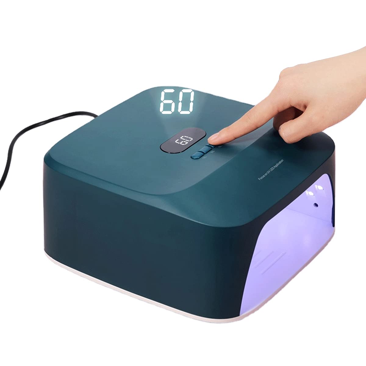 Lámpara de uñas UV LED inalámbrica de 48 W con Sensor automático, 4 ajustes de Temporizador, 33 Cuentas LED, luz UV de Gel Recargable para uñas de Manos y pies