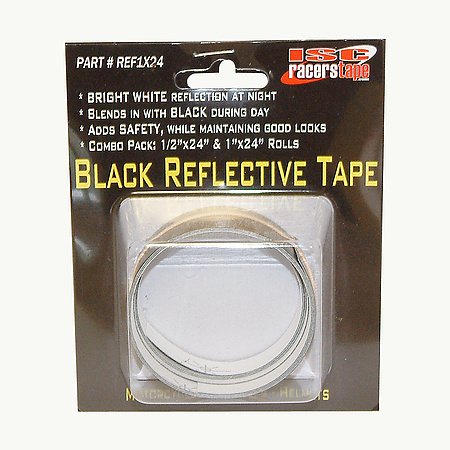 ISC REF1X24 Black Reflective Tape: 24 in. Black