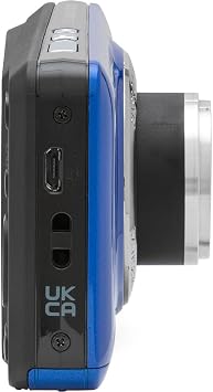 Kodak PIXPRO FZ55 Blue 16MP Digital Camera 5X Optical Zoom 28mm Wide Angle 1080P Full HD Video 2.7 LCD Camera + 64GB Card and Reader + Memory Wallet