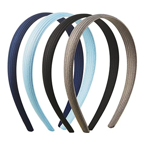 minihope Women's Classics Shoestring Fabric Headband for All Hair Types Beautiful Design for Instant Style Hair Accessories for Women, Men, Boys, and Girls 5 Count (Pack of 1) Medium Size Cover