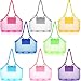 8 Stücke Mesh Strand Tragetasche Tragbare Reise Mesh Tasche Große Netz Strand Tasche Große Strand Spielzeug Tasche Mesh Schale Strand Tasche Weg vom Sand zum Halten, 18 x 12 x 18 Zoll