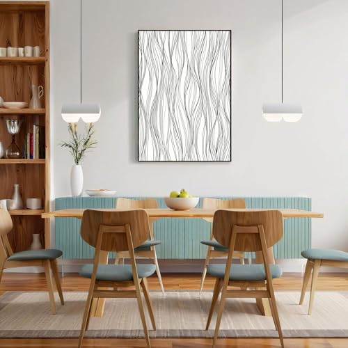 Conception de lignes abstraites en toile pour decoration murale de prestige - 3