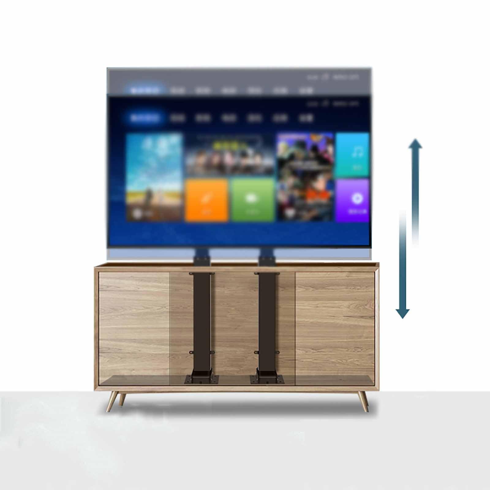 Supporto da Pavimento per TV LCD - Supporto TV motorizzato, può Essere Nascosto in Un Armadio, Sollevatore TV motorizzato, Supporto TV Elettrico Regolabile in altez,55-120inch TV