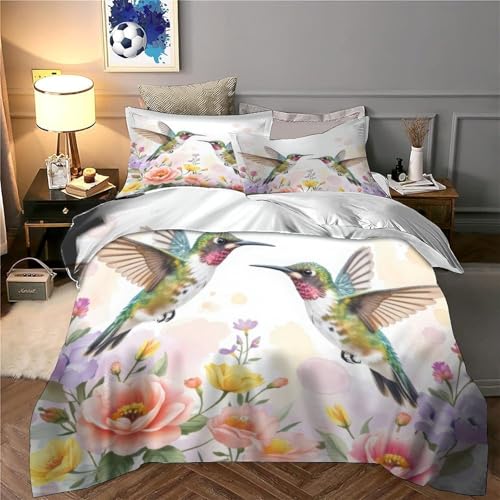 Housse de couette effet 3D hypoallergénique microfib