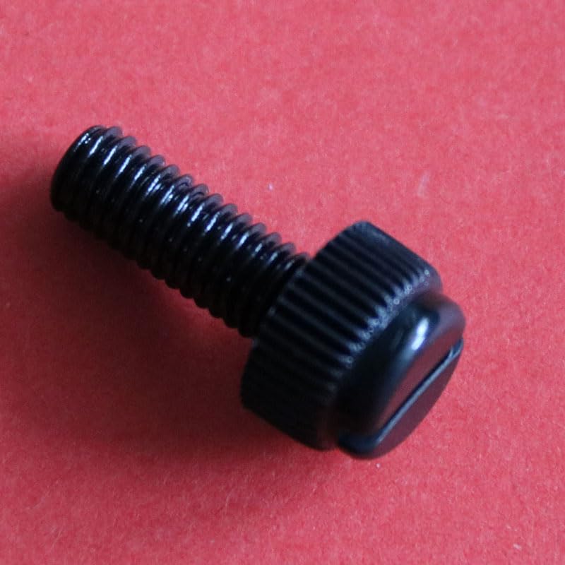M3 M4 M5 Nylon Slotted Knurled Screws Slot Plastic Thunb Screw Size 6mm-30mm Black - (Dimensions: M3x12mm(30pcs))