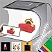 DUCLUS Mini Photo Studio Light Box,Photo Shooting Tent kit,Portable Folding Photography Light Tent kit with 40pcs LED Light + 6 Kinds Color Backgrounds for Small Size Products