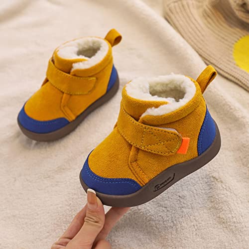 Fuzzy Lined Booties for Toddler Baby Kids Girls Boys Winter Warm Slip On Short Boots Outdoor Indoor Fleece Plush Shoes2