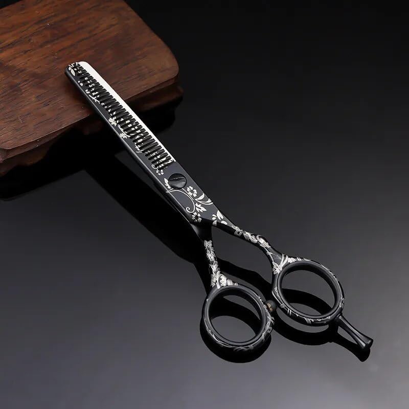 Hair Cutting Shears, 6 Inch Professional JP 440c Steel Plum Blossom Hair Scissors Haircut Thinning Barber Cutting Shears Hairdresser Scissors Set,