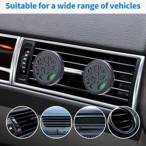 2 Stück Auto Aromatherapie,Auto Diffuser für ätherische öle,Auto Duft Auto,ätherisches öl Diffusor,Lufterfrischer Auto Lufterfrischer,Autoduft mit 20 Stücke Refill Pads für Auto Andere Indoor-Plätze