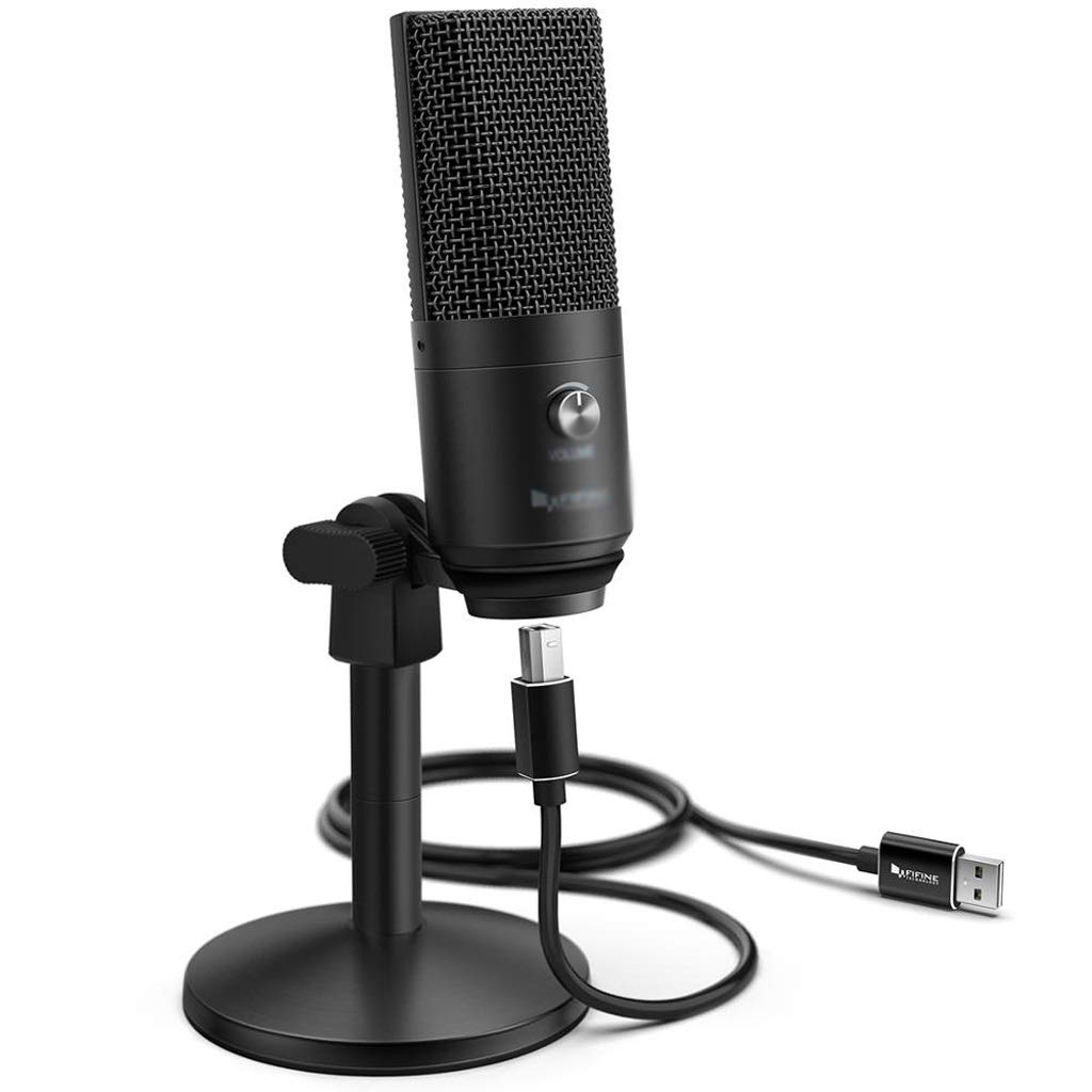 Microphone USB haute sensibilité noir pour capture d'instrument de musique