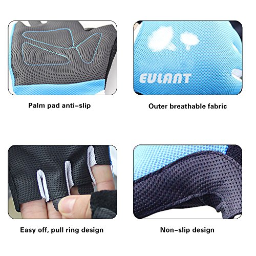 EULANT Unisex Sporthandschoenen Halve Vinger Ademend Maas Fitness handschoenen voor Wielersport Dans Gewichtheffen… - Image 7