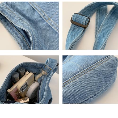 Farm4Far Denim Jeans Heavy Shoulder Sling Crossbody Bags, Purse3