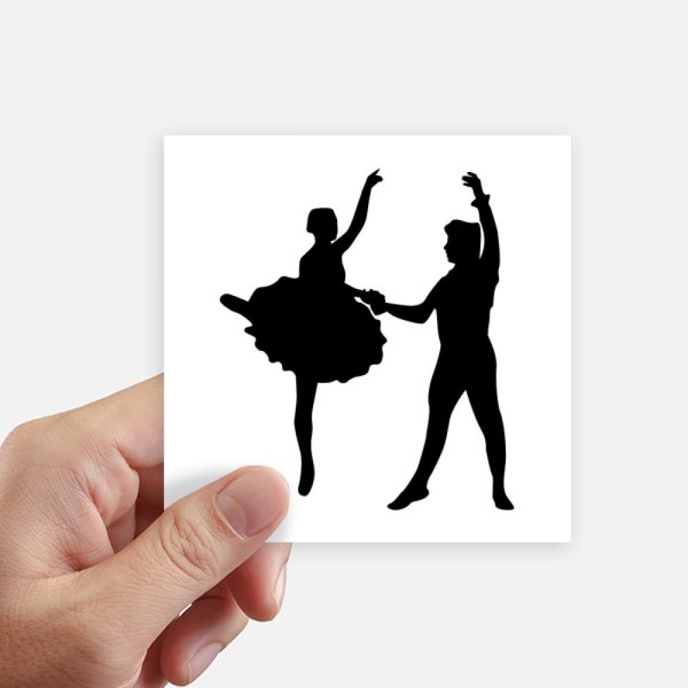 Stickers Danseur Duo Square Dance Motobike Autocollant Décalco Multicolore 10CM pour Mur et PC