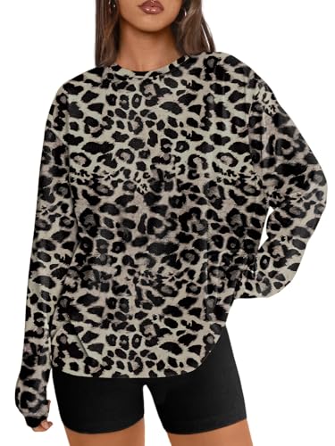 Image of Trendy Queen Womens Oversized Long Sleeve Shirts Fall Tops 2026 Basic Tees