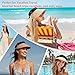 Womens Sun Visor Hat Straw Sun Visors for Women Ponytail Summer Beach Hat for Women Packable Foldable Travel