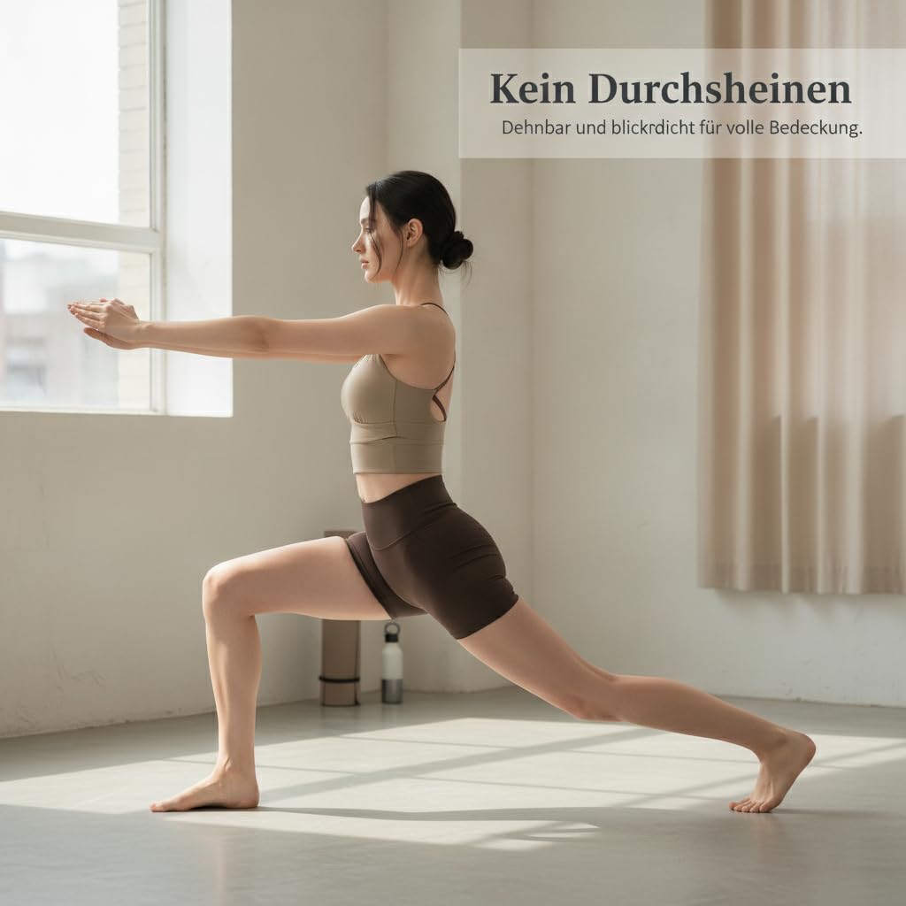 Damen Sport Shorts Set, Zweiteiliger Sportanzug für Fitness und Workout, sportbekleidung