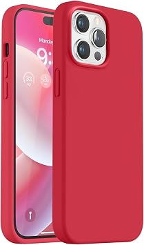 iPhone 15 Pro ile Uyumlu  i Kadife Lansman Silikon K l f   Kamera Korumal , Darbe Emici, Premium Yumu ak Kapak K rm z