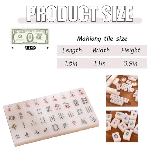 FENGSHUI-CAISHEN Juego de Mahjong con Fichas de Acrílico miniatura 6
