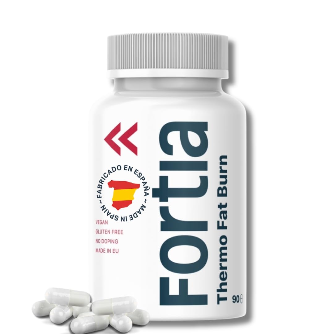 FORTIA Quemagrasas potente para adelgazar | Pastillas para adelgazar muy rapido y efectivo mujer y hombre | Fat Burner 90 Cápsulas | Termogenico Natural Eliminador Apetito | Quemador de grasa