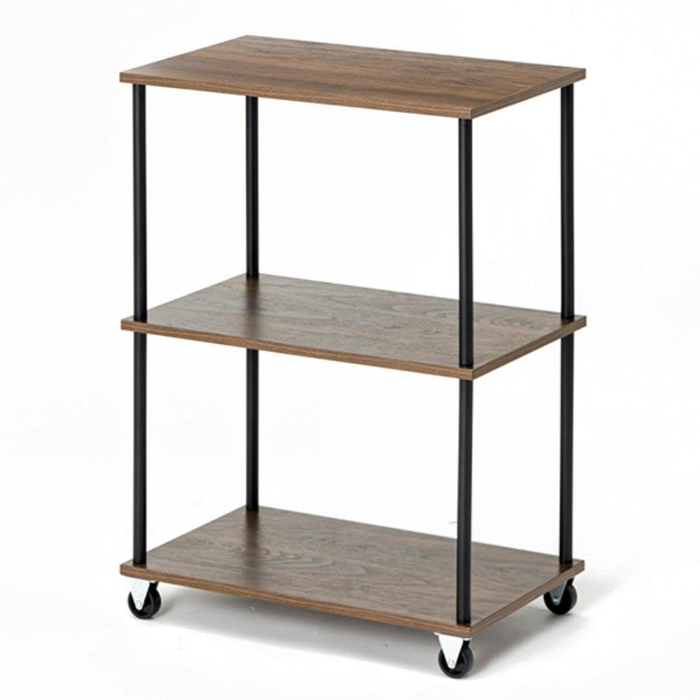 Amazon｜カインズ(CAINZ) 組立簡単キャスター付きラック ブラウン 29